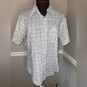 Vintage 1960’s‎ 1970’s Royal Mark Permanent Press Mens Button Down Shirt L